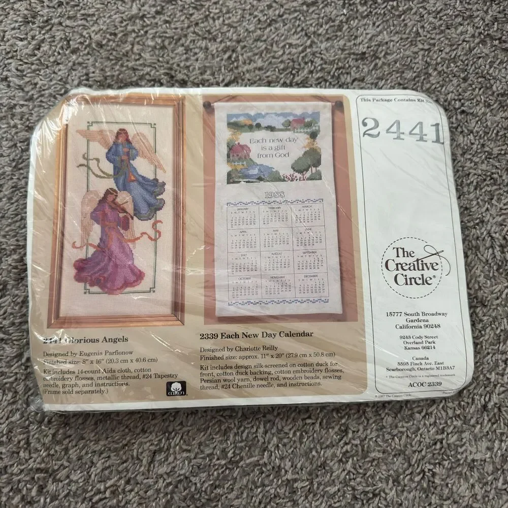 Creative Circle Glorious Angels Counted Cross Stitch Kit 8x16 Wall Hanging 2441